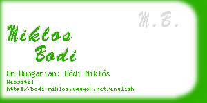 miklos bodi business card